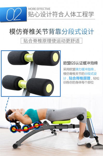 万达康 仰卧起坐辅助卷腹锻炼腹肌运动板健身器材椅多功能家用哑铃凳
