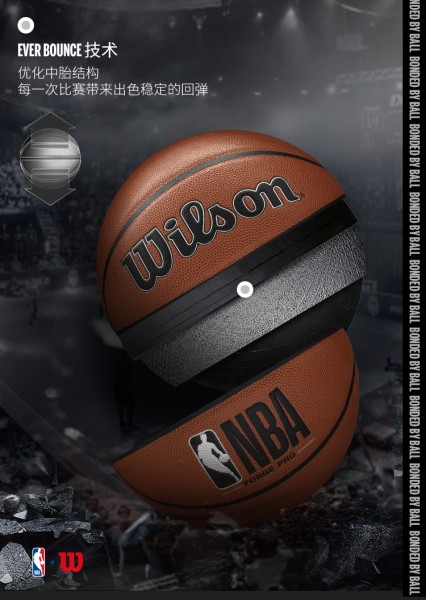 Wilson威尔胜NBA FORGE系列PU吸湿防滑室内外通用成人篮球7号球 FORGE PRO WTB8000IB07CN