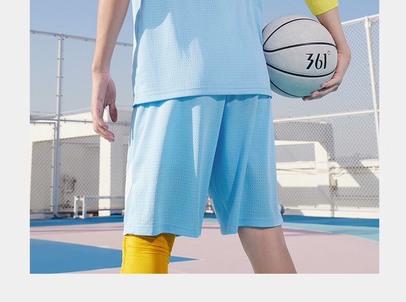 361°运动套装男夏季速干篮球训练服跑步背心短裤球衣 652321902-1 L
