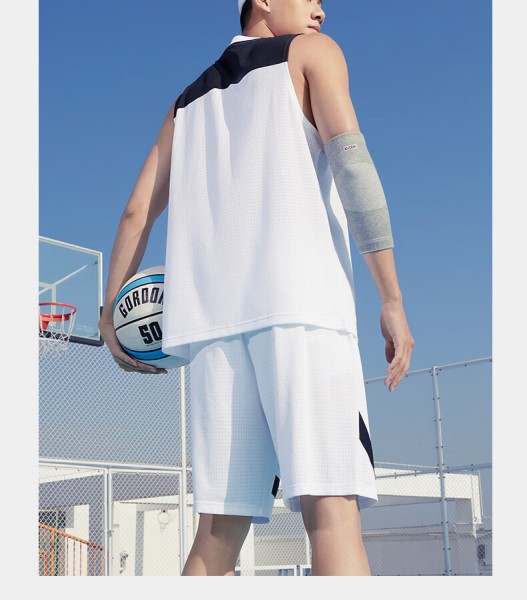 361°运动套装男夏季速干篮球训练服跑步背心短裤球衣 652321902-1 L