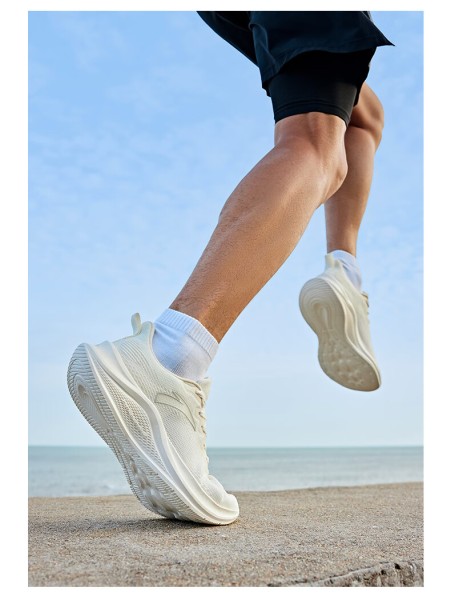 安踏一体织轻质跑步鞋男夏季飞织慢跑鞋休闲运动鞋软底男鞋
