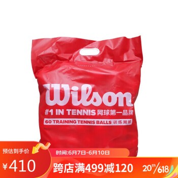 Wilson威尔胜无压力训练网球 袋装网球 练习网球 60个 WRT136000