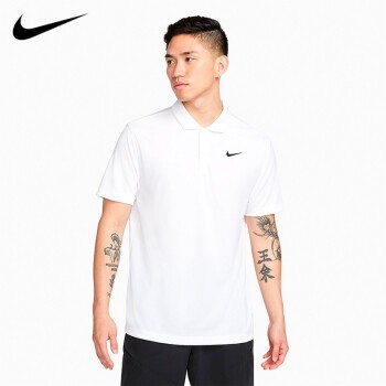耐克（Nike）网球服男子夏季速干透气排汗网球服高尔夫翻领POLO衫运动短袖T恤 DH0858-100白色 速干面料 XXL