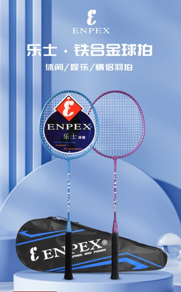 ENPEX乐士羽毛球拍双拍 耐打型学生成人对拍 ART-50 附101-3羽毛球