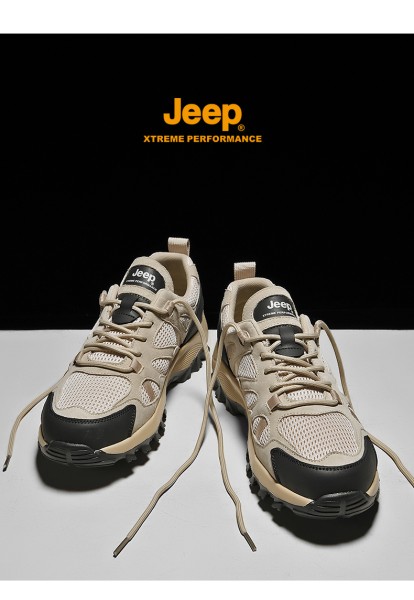 Jeep徒步鞋男户外运动鞋透气休闲跑步鞋男士防滑耐磨越野登山鞋男1228