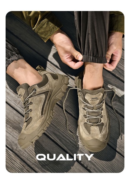 Jeep徒步鞋男户外防滑耐磨作训鞋运动跑步鞋男士越野登山鞋1260