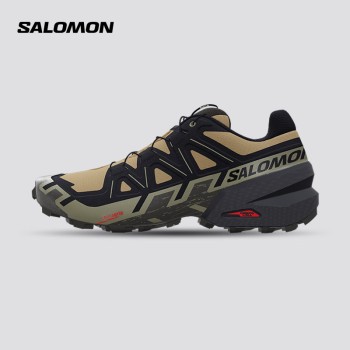 萨洛蒙（Salomon）男款 户外运动大耳齿抓地舒适包裹贴合透气越野跑鞋 SPEEDCROSS 6 棕灰色 471158 UK6.5(40)