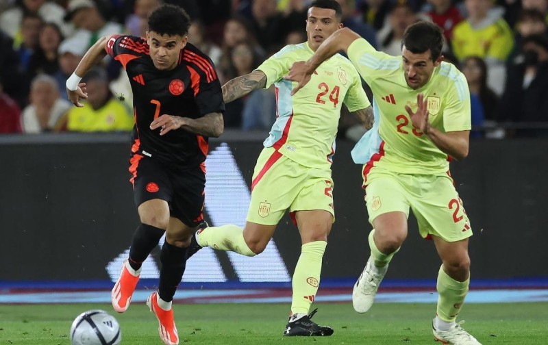 国际友谊赛——丹尼尔·穆尼奥斯破门　哥伦比亚1比0战胜西班牙