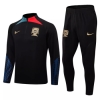 2022世界杯球衣国家队7号C罗足球训练服套装长袖半拉运动服 葡萄牙 S