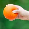 PU发泡球软式棒垒球中小学生套装海绵害比赛练习用徒手组 11英寸直径8.8CM橘色（75克）1个装