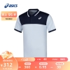 亚瑟士ASICS运动短袖男子网球POLO舒适运动T恤 2041A256-408 浅蓝色/深蓝色 L